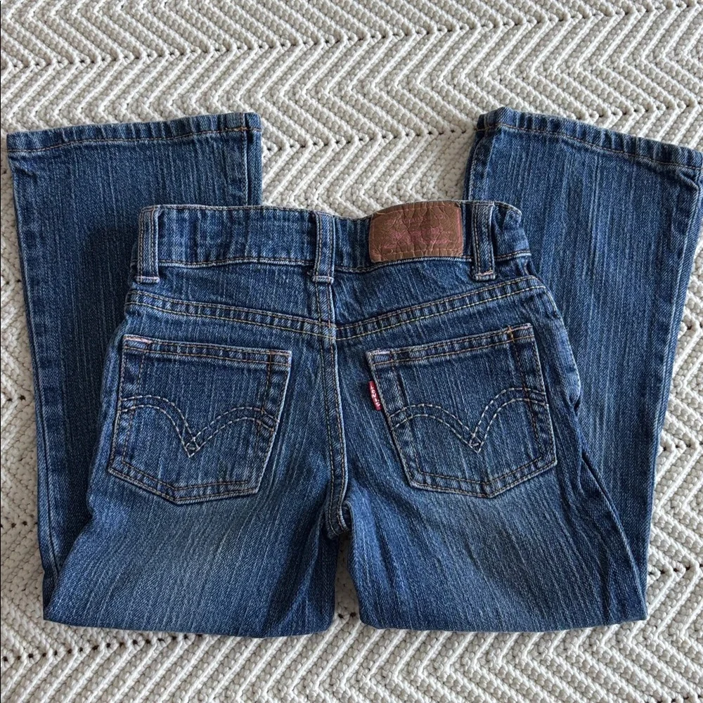 Levi’s girls jeans 517 size 5 stretch denim adjustable waistband‎ pink